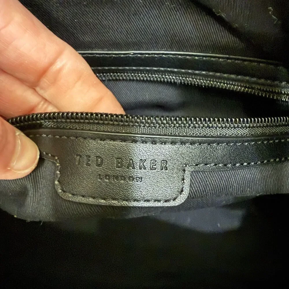 Ted Baker London Hold All Faux-Leather Weekend Duffel Bag Gray